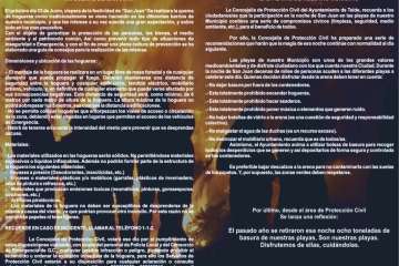 Recomendaciones sobre las hogueras de San Juan (Foto TA)